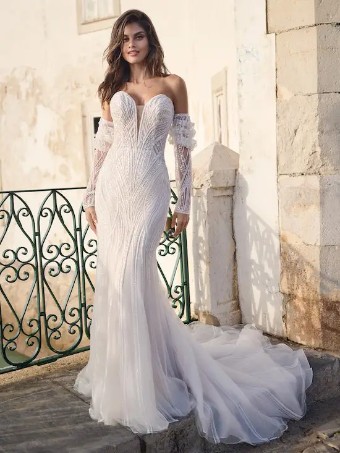 Sottero and Midgley Style #Positano #0 Ivory/Silver thumbnail