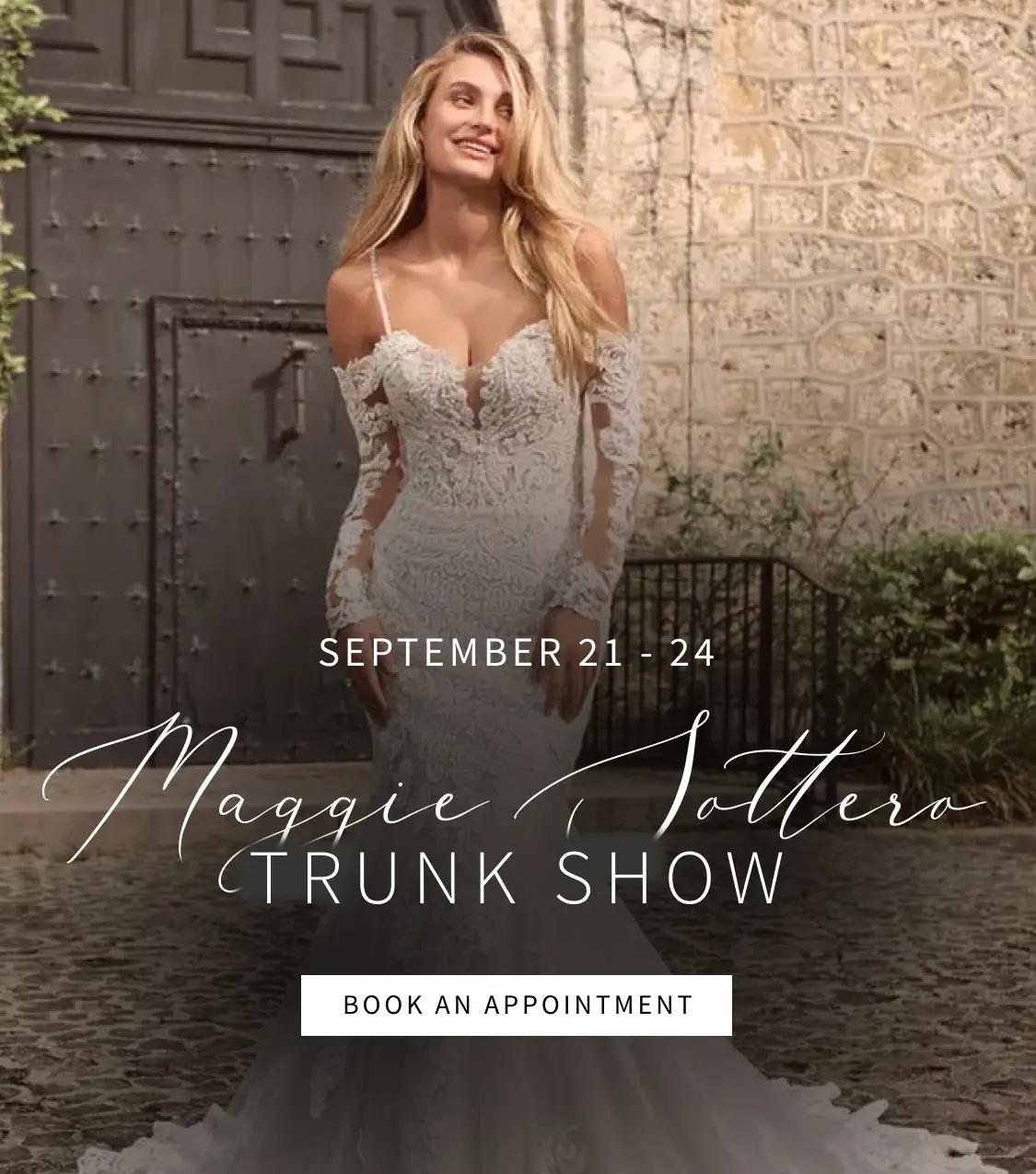 Maggie Sottero Trunk Show Sept 21-24 Banner for mobile